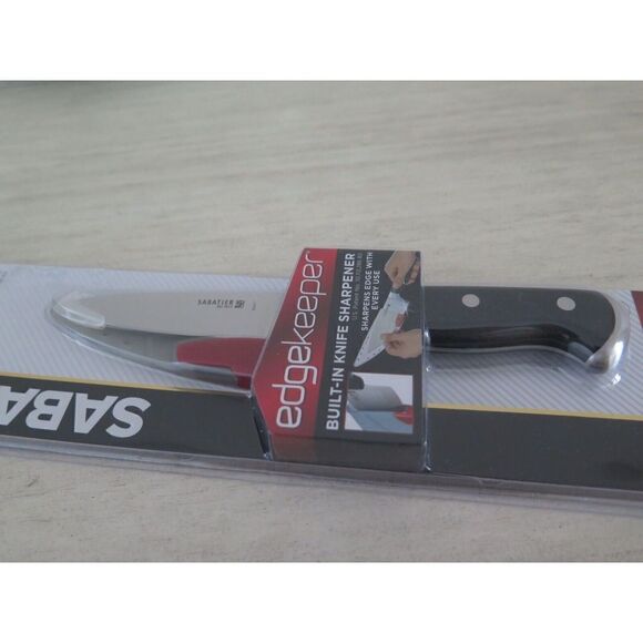 Sabatier Stainless Steel 3.5" Black Paring Knife w/Self-Sharpening Sleeve - Picture 4 of 6